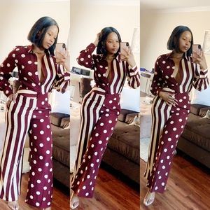 Polka Stripe Jumpsuit